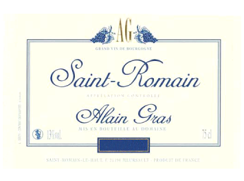 Domaine Alain Gras - Saint-Romain - Blanc - 2013