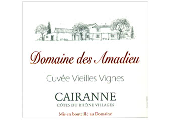 Domaine des Amadieu - Cairanne Côtes du Rhône Villages - Cuvée Vieilles Vignes Rouge 2010