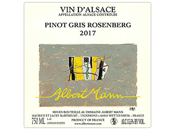 Domaine Albert Mann - Alsace - Pinot Gris Rosenberg - Blanc - 2017