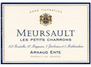 Arnaud Ente - Meursault - Petits Charrons Vieilles Vignes - Blanc - 2005