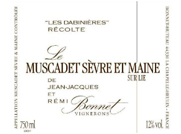 Domaine Bonnet Huteau - Muscadet Sèvre et Maine sur Lie - Les Dabinières Blanc 2011