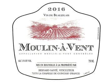 Domaine Bernard Santé - Moulin-à-Vent - Rouge - 2016