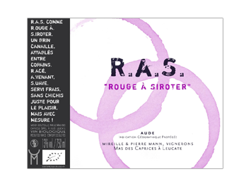 Mas des Caprices - IGP Aude - R.A.S. - Rouge - 2015