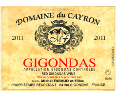 Domaine du Cayron - Gigondas - Rouge - 2011