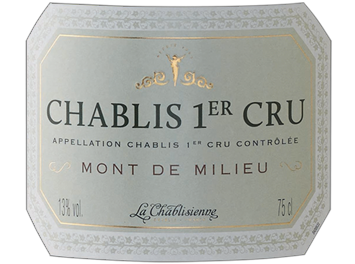 La Chablisienne - Chablis 1er cru - Mont de Milieu - Blanc - 2017