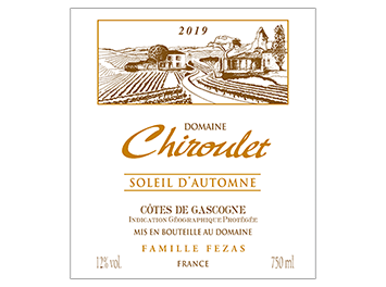 Domaine Chiroulet - Côtes de Gascogne - Soleil d'Automne - Blanc - 2019