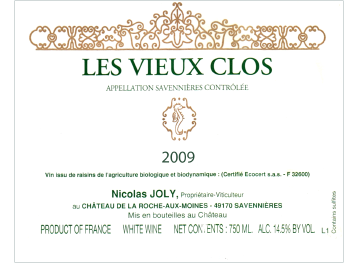 La Coulée de Serrant - Savennières - Les Vieux Clos Blanc 2009