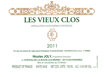 La Coulée de Serrant - Savennières - Les Vieux Clos - Blanc - 2011