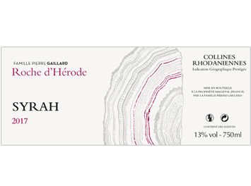 Pierre Gaillard - IGP Collines Rhodaniennes - Roche d'Hérode - Rouge - 2017