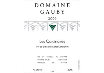 Domaine Gauby - Vin de Pays des Côtes Catalanes - Les Calcinaires Blanc 2009