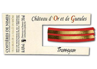 Château d'Or et de Gueules - Costières de Nîmes - Trassegum Rouge 2010