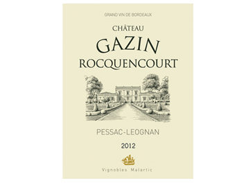 Château Gazin Rocquencourt - Pessac-Léognan - Rouge - 2012