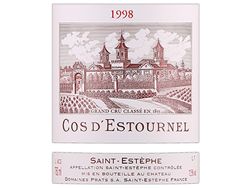 Château Cos d'Estournel - Saint-Estèphe - Rouge - 1998