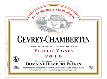 Domaine Humbert Frères - Gevrey-Chambertin - Vieilles Vignes - Rouge - 2016