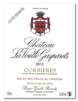 Château la Voulte-Gasparets - Corbières - Rouge - 2011