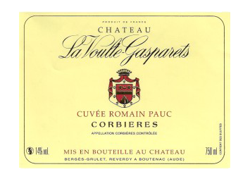 Château la Voulte-Gasparets - Corbières - Romain Pauc - Rouge - 2014