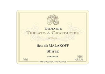 Terlato et Chapoutier - Pyrénées - Shiraz Lieu dit Malakoff Rouge 2008