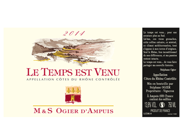 Domaine Stéphane Ogier - Côtes du Rhône - Le temps est venu - Rouge - 2014