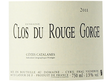 Clos du Rouge Gorge - Vin de Pays des Côtes Catalanes - Vieilles Vignes - Rouge - 2011