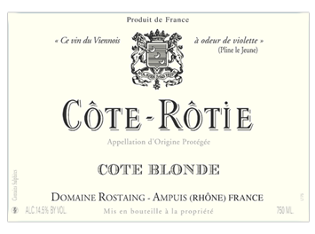 Domaine René Rostaing - Côte Rôtie - Côte Blonde - Rouge - 2017