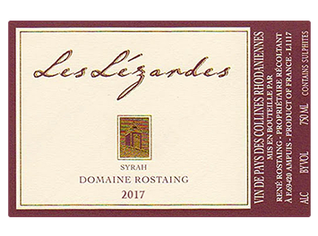 Domaine René Rostaing - IGP Collines Rhodaniennes - Les Lézardes - Rouge - 2017