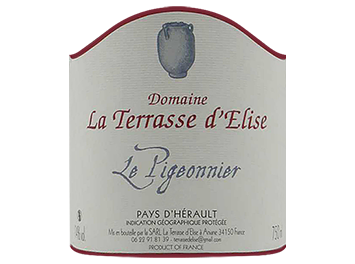 Domaine La Terrasse d'Elise - IGP Pays d'Hérault - Le Pigeonnier - Rouge - 2017