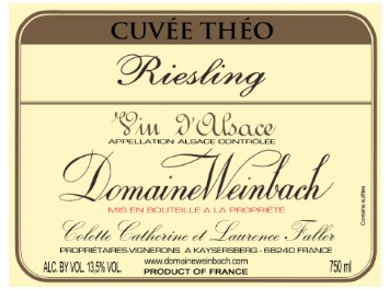 Domaine Weinbach - Alsace - Riesling Théo - Blanc - 2016